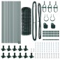 vidaXL Recinzione Euro con 13 pali flangiati, 0.4 x 25m in acciaio zincato. vidaXL Recinzione Euro con 13 pali flangiati, 0.4 x 25m in acciaio zincato.