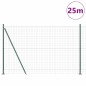 vidaXL Euro Fence con 13 pali flangiati 1,2 x 25 m in acciaio zincato vidaXL Euro Fence con 13 pali flangiati 1,2 x 25 m in acciaio zincato
