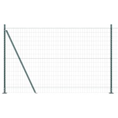 vidaXL Recinzione Euro con 13 pali flangiati, 1.2x25m in acciaio zincato
