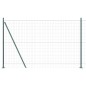 vidaXL Recinzione Euro con 13 pali flangiati, 1.2x25m in acciaio zincato