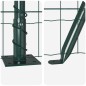 vidaXL Recinzione Euro con 13 pali flangiati, 1.2x25m in acciaio zincato