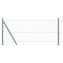 vidaXL Recinto Euro con 13 posti flangiati 1x25 m in acciaio galvanizzato