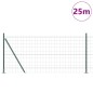 vidaXL Recinto Euro con 13 posti flangiati 1x25 m in acciaio galvanizzato vidaXL Recinto Euro con 13 posti flangiati 1x25 m in acciaio galvanizzato