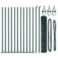 vidaXL Recinzione Euro con 13 picchetti flangiati, 1,2 x 25 m, in acciaio zincato