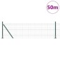 vidaXL Euro Fence con 13 Poste Flangiate 0.6x50 m in Acciaio Zincato vidaXL Euro Fence con 13 Poste Flangiate 0.6x50 m in Acciaio Zincato