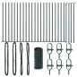 vidaXL Euro Fence con 13 Poste Flangiate 0.6x50 m in Acciaio Zincato vidaXL Euro Fence con 13 Poste Flangiate 0.6x50 m in Acciaio Zincato