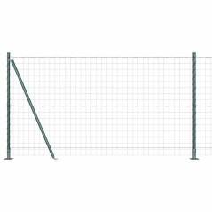 vidaXL Recinzione Euro con 7 posti flangiati 1,2x10 m in acciaio zincato