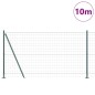 vidaXL Recinzione Euro con 7 posti flangiati 1,2x10 m in acciaio zincato