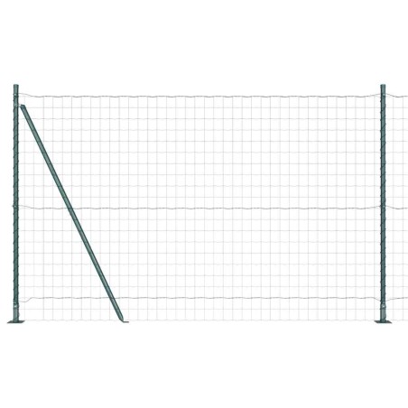 vidaXL Euro Fence con 7 Poste Flangiate 1,4 x 10 m in Acciaio Galvanizzato