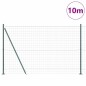 vidaXL Recinzione Euro di con 7 pali flangiati, 1,5x10 m in acciaio galvanizzato