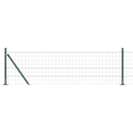 vidaXL Recinto Euro con 13 pali flangiati 0,6 x 25 m in acciaio zincato