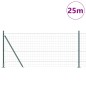vidaXL Recinzione Euro 13 Post Flangiati 1x25 m in Acciaio Galvanizzato