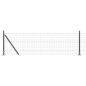 vidaXL Recinzione Euro con 7 post flangiati, 0.4 x 10 m in acciaio galvanizzato