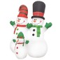 Famiglia Pupazzi di Neve Gonfiabili con LED 240 cm Famiglia Pupazzi di Neve Gonfiabili con LED 240 cm