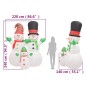 Famiglia Pupazzi di Neve Gonfiabili con LED 240 cm Famiglia Pupazzi di Neve Gonfiabili con LED 240 cm