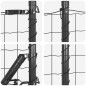 vidaXL Recinzione Euro con 7 pali flangiati 1 x 10 m in acciaio zincato