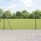 vidaXL Recinzione Euro con 7 posti flangiati, 1.2x10 m in acciaio zincato