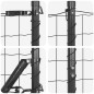 vidaXL Recinzione Euro con 7 Poste Flangiate 1,5 x 10 m in Acciaio Galvanizzato