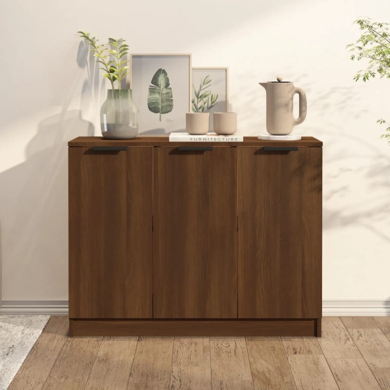 Credenza Rovere Marrone 90,5x30x70 cm in Legno Multistrato Credenza Rovere Marrone 90,5x30x70 cm in Legno Multistrato