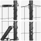 vidaXL Recinzione Euro con 7 Posti Flangiati 1.6x10 m in Acciaio Galvanizzato