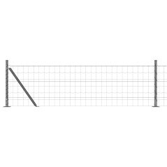 vidaXL Recinzione Euro con 7 Posti Flangiati, 0.4x10 m in Acciaio Zincato
