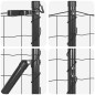 vidaXL Recinzione Euro con 7 posti flangiati, 1,6 x 10 m, in acciaio galvanizzato