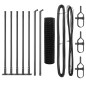 vidaXL Recinzione Euro con 7 Pali Flangiati, 0,4 x 10 m in Acciaio Galvanizzato.