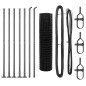 vidaXL Euro Fence con 7 Post Flangiati 1x10 m in Acciaio Galvanizzato vidaXL Euro Fence con 7 Post Flangiati 1x10 m in Acciaio Galvanizzato