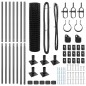 vidaXL Euro Fence con 7 Post Flangiati 1x10 m in Acciaio Galvanizzato vidaXL Euro Fence con 7 Post Flangiati 1x10 m in Acciaio Galvanizzato
