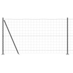 vidaXL Recinzione Euro con 7 Posti Flangiati 1,2 x 10 m in Acciaio Galvanizzato