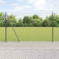 vidaXL Recinzione Euro con 7 pali flangiati, 1.6 x 10m in acciaio zincato