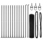 vidaXL Euro Fence con 13 pali flangiati 0,8 x 25 m in Acciaio Zincato