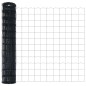 vidaXL Recinzione Euro con 13 pali flangiati 0,8 x 25 m in acciaio zincato