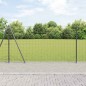 vidaXL Recinzione Euro con 13 Pali Flangiati 1,2 x 25 m in Acciaio Galvanizzato