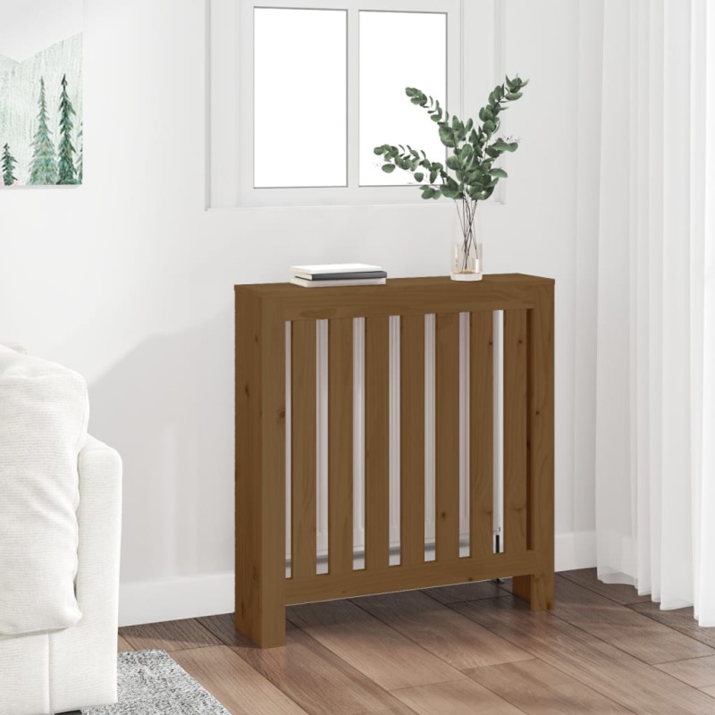 Copertura Termosifone Miele 79,5x19x84 cm Legno Massello Pino Copertura Termosifone Miele 79,5x19x84 cm Legno Massello Pino