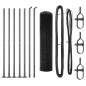 vidaXL Euro Fence con 7 Pali Flangiati 1 x 10 m in Acciaio Zincato