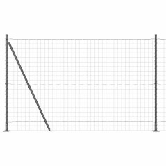 vidaXL Recinzione Euro con 7 Posti Flangiati 1,5x10 m in Acciaio Zincato