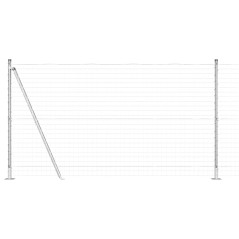 vidaXL Euro Fence con 7 post flangiati da 1,2 x 10 m in acciaio galvanizzato