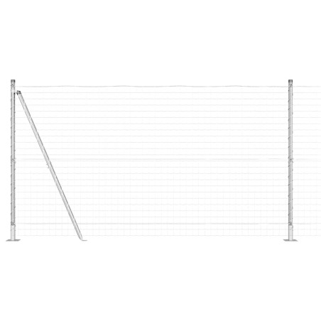 vidaXL Euro Fence con 7 post flangiati da 1,2 x 10 m in acciaio galvanizzato