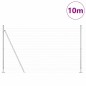 vidaXL Euro Fence con 7 pali flangiati 1,6x10 m in acciaio zincato