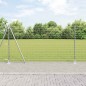 vidaXL Recinzione Euro con 7 Poste Flangiate 1,2 x 10m in Acciaio Zincato