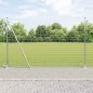 vidaXL Recinzione Euro con 7 posti flangiati 1,4 x 10 m in acciaio zincato