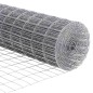 vidaXL Recinzione Euro con 7 Pali Flangiati 0,4 x 10 m in Acciaio Zincato