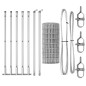vidaXL Recinzione Euro con 7 supporti flangiati, 0,6x10 m in acciaio galvanizzato