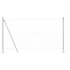 vidaXL Recinzione Euro con 7 pali flangiati, 1,2x10 m in acciaio zincato