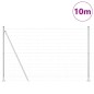 vidaXL Euro Fence con 7 Posti Flangiati 1.5x10 m in Acciaio Zincato