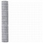 vidaXL Recinzione Euro della con 7 pali flangiati, 1,5 x 10 m in acciaio zincato