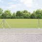 vidaXL Recinzione Euro con 7 posti flangiati, 0,4 x 10 m in acciaio zincato