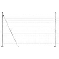 vidaXL Recinzione Euro con 7 Posti Flangiati 1,4x10 m in Acciaio Zincato