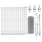 vidaXL Recinzione Euro con 13 posti flangiati, 0,4 x 25 m, in acciaio galvanizzato.